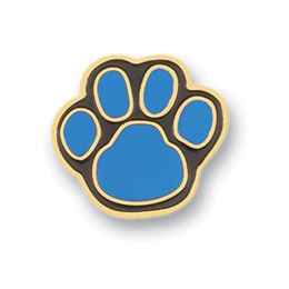 Paw Award Pin - Teal/Black