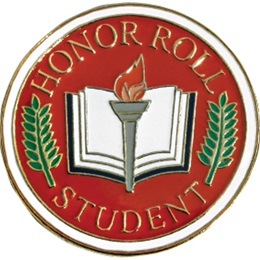 Honor Roll Student Award Pin - Book