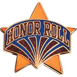 Honor Roll Award Pin - Glitter Starburst