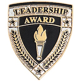 Leadership Award Pin - Shield and Torch