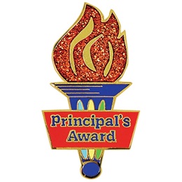Principal's Award Pin - Glitter Torch