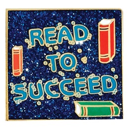 Reading Award Pin - Glitter Read to Succeed