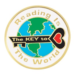 Reading Award Pin - Reading Is the Key to The World