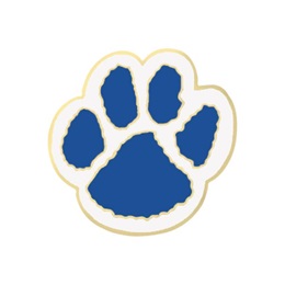 Paw Award Pin - Blue/White