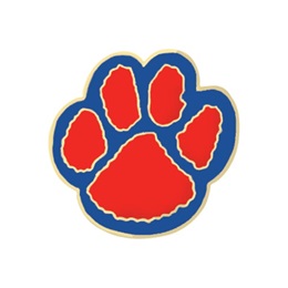 Paw Award Pin - Red/Blue