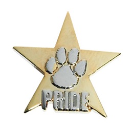 Paw Pride Award Pin - Gold/Silver Embossed
