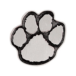 Paw Award Pin - Silver/Black