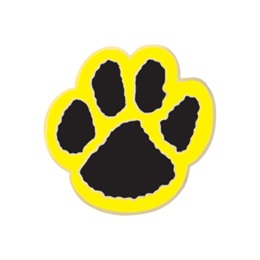 Paw Award Pin - Black/Yellow