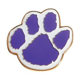 Paw Award Pin - Purple/White