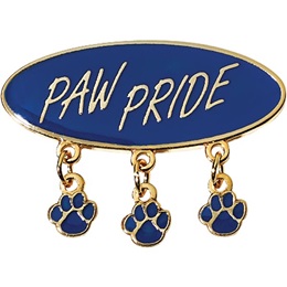 Paw Pride Award Pin - Paw Print Charms