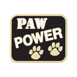 Paw Power Award Pin - Black/White