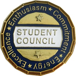 Student Council Award Pin - Excellence, Enthusiasm, Commitment, Energy