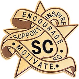 Student Council Award Pin - Support, Inspire, Encourage, Motivate