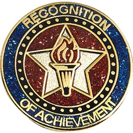 Achievement Award Pin - Glitter Recognition of Achievement