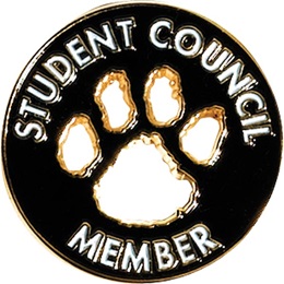 Student Council Award Pin - Die Cut Paw