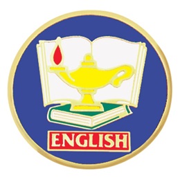 English Award Pin - Lamp of Learning