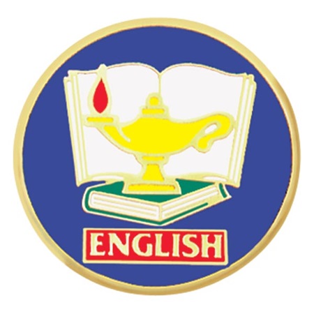 English Award Pin - Lamp of Learning | Anderson's
