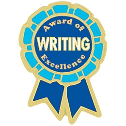 Writing Award Pin - Award of Excellence Ribbon