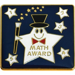 Math Award Pin - White Star Magician
