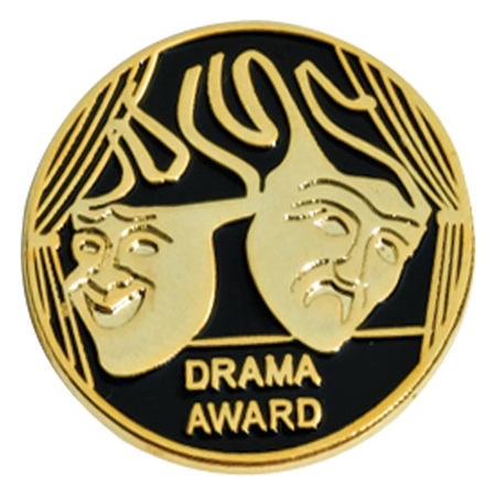 Gold Drama Award Pin - Comedy/Tragedy Masks | Anderson's