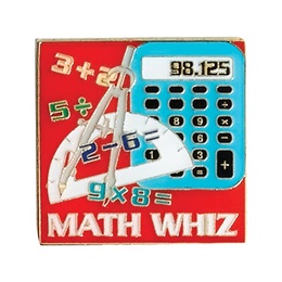 Math Award Pin - Math Whiz