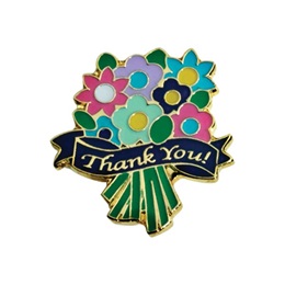 Appreciation Award Pin  - Thank You Flowers
