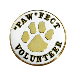 Volunteer Award Pin - "Paw"fect Volunteer