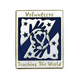 Volunteer Award Pin - Touching the World