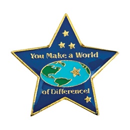 Volunteer Award Pin - You Make a World of Difference