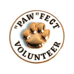 Volunteer Award Pin - 3D "Paw"fect Volunteer