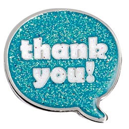 Thank You Award Pin - Glitter