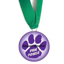 Custom Medallion - Purple Paw Power