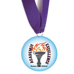 Custom Medallion - Academic Excellence Torch