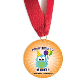 Custom Medallion - Birthday Owl