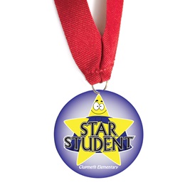 Custom Medallion - Star Student With Gold Stars