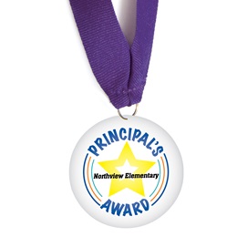 Custom Medallion - Yellow Star Principal's Award