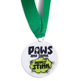 Stock Medallion - Paws and Think. Drugs Stink.