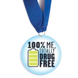 Stock Medallion - 100% Me, Totally Drug Free