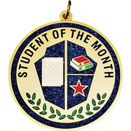 Student of the Month Glitter Medallion