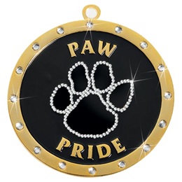 2 in Paw Pride Rhinestone Medallion