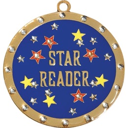 Rhinestone Medallion - Star Reader
