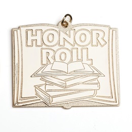Honor Roll Book Shaped Medallion