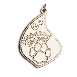 Paw-some Grades Flame-Shaped Medallion