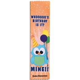 Full-color Custom Ribbon - Birthday Owl