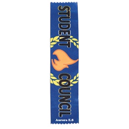 Full-color Custom Ribbon - Student Council Torch