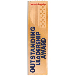 Full-color Custom Ribbon - Outstanding Leadership Award