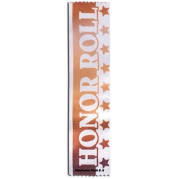 Full-color Custom Ribbon - Gold Stars Honor Roll