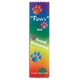 Full-color Custom Ribbon - Paws For Good Behavior