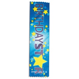 Full-color Custom Ribbon - Birthday Star