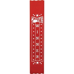 Award Ribbon - 2nd Place Winner - 25/pkg.